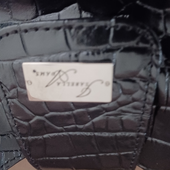 Isabella Adams Black Crocodile Ge urine Leather Shoulder Handbag - Picture 4 of 9